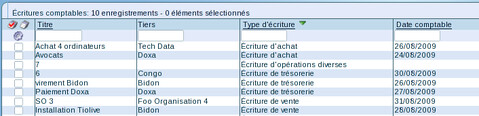 sorted list accounting screenshot