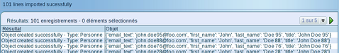 Import Persons/Organisations Report Result Screenshot