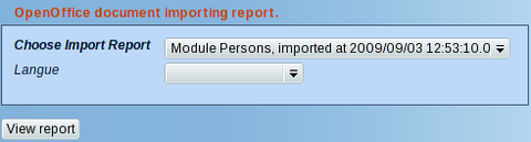 Import persons/Organisations report Dialog Box Screenshot