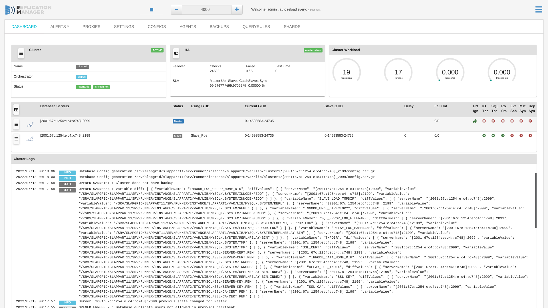 SlapOS Interface - Repman Dashboard